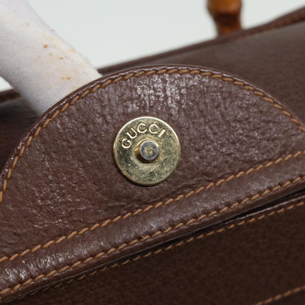 GUCCI Bamboo Hand Bag Leather Brown 002 1186 0259 ep4621