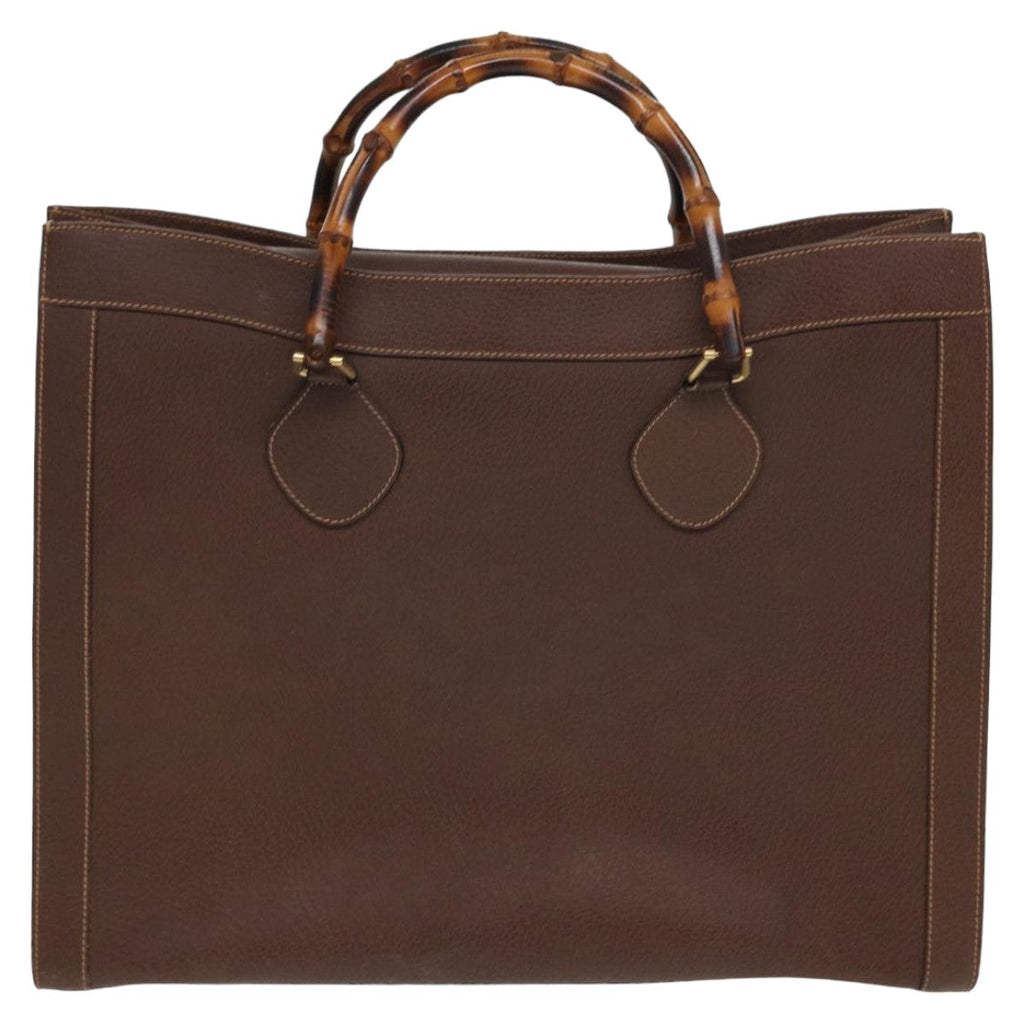 GUCCI Bamboo Hand Bag Leather Brown 002 1186 0259 ep4621