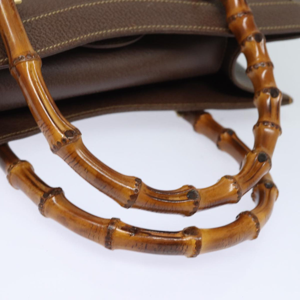 GUCCI Bamboo Hand Bag Leather Brown 002 2853 0260 0 ep4626