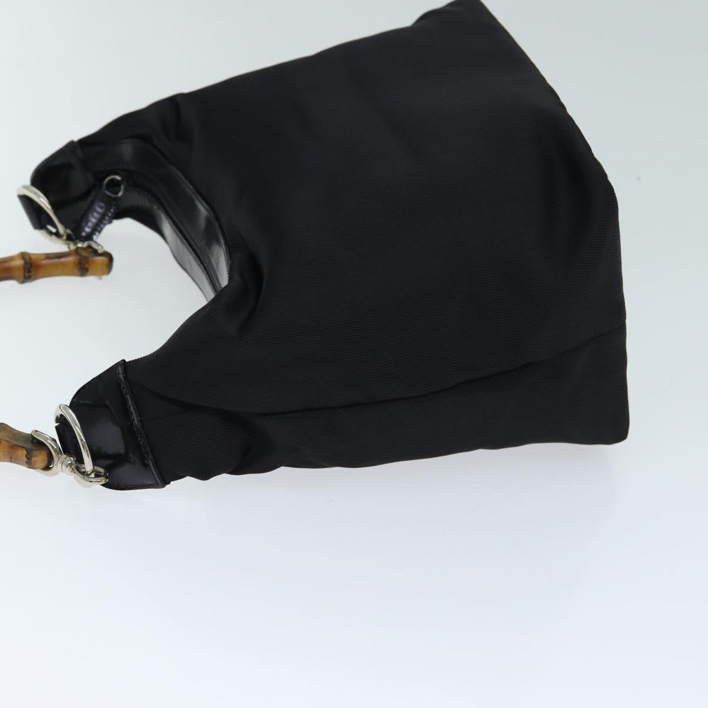 GUCCI Bamboo Shoulder Bag Nylon Black 000 2214 0531 ep4630