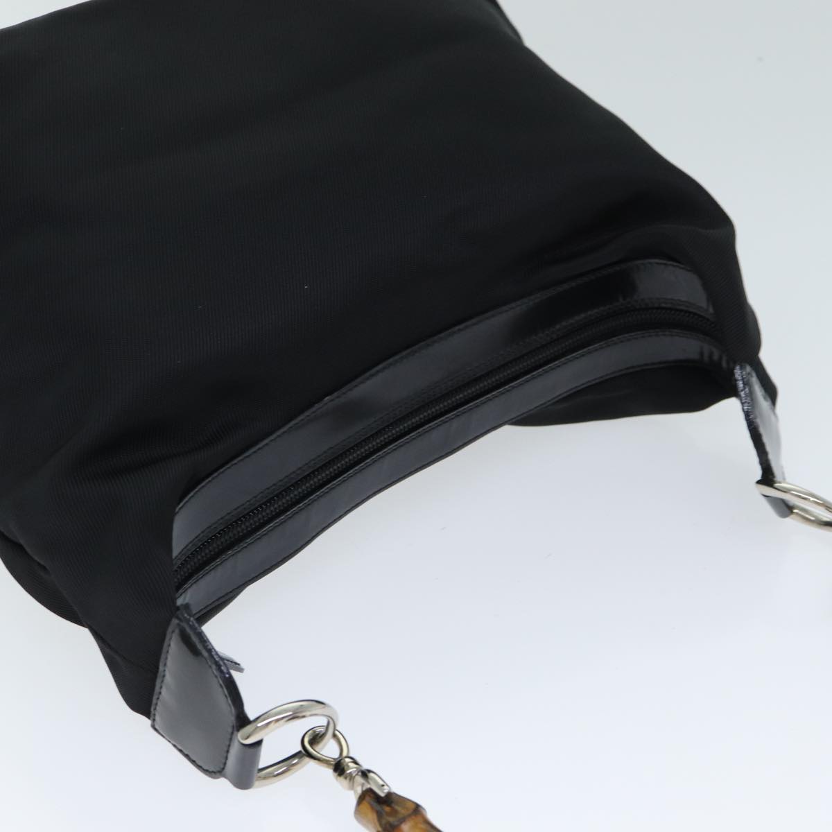 GUCCI Bamboo Shoulder Bag Nylon Black 000 2214 0531 ep4630