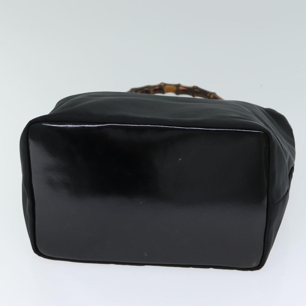 GUCCI Bamboo Shoulder Bag Nylon Black 000 2214 0531 ep4630