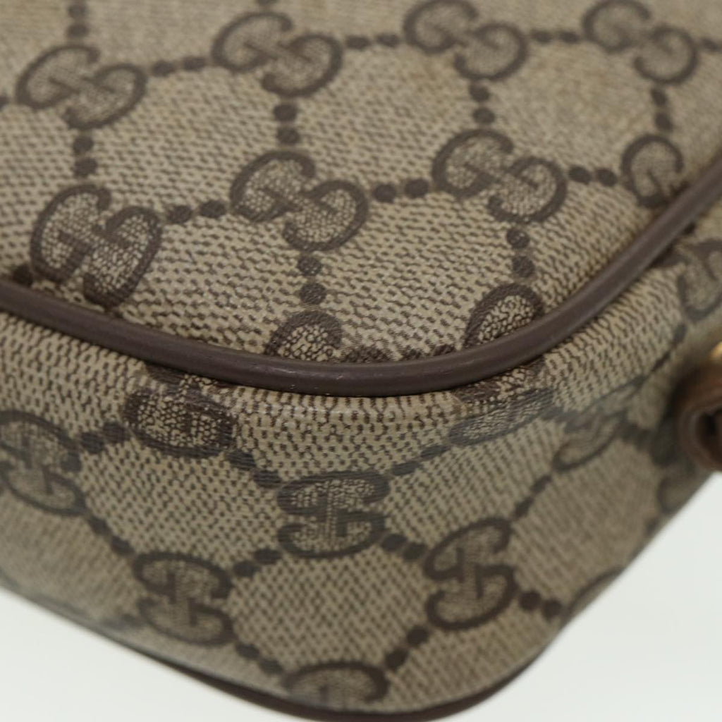 GUCCI GG Supreme Shoulder Bag PVC Leather Beige 116 02 606 ep4637
