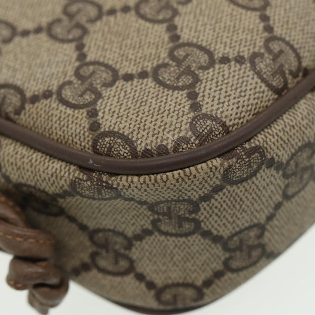 GUCCI GG Supreme Shoulder Bag PVC Leather Beige 116 02 606 ep4637