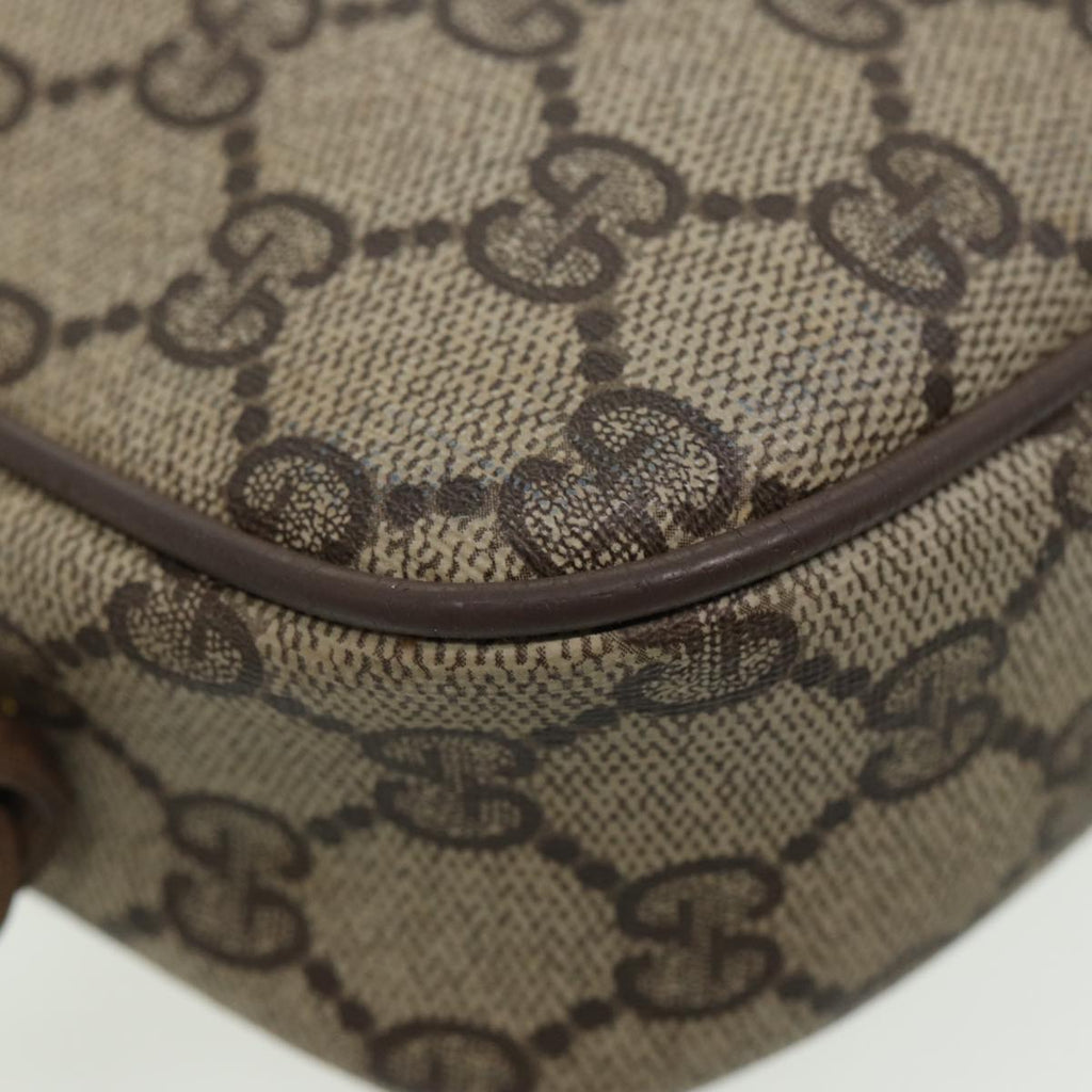 GUCCI GG Supreme Shoulder Bag PVC Leather Beige 116 02 606 ep4637