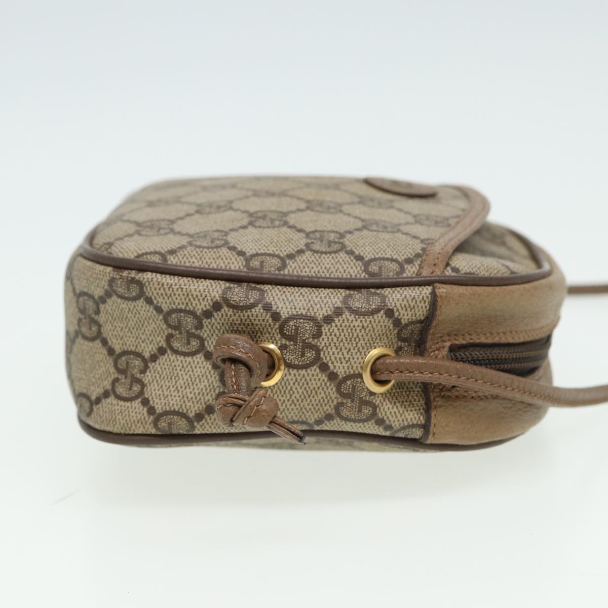 GUCCI GG Supreme Shoulder Bag PVC Leather Beige 116 02 606 ep4637