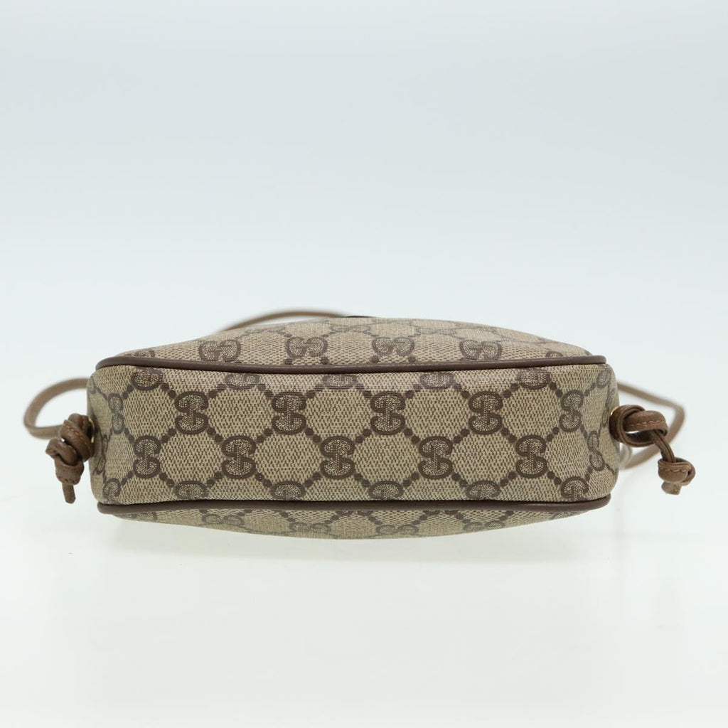 GUCCI GG Supreme Shoulder Bag PVC Leather Beige 116 02 606 ep4637