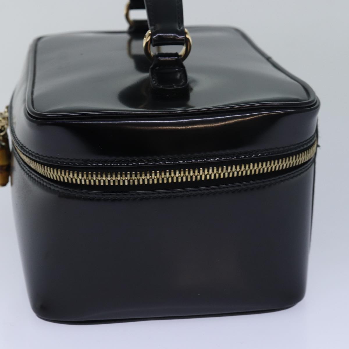 GUCCI Vanity Cosmetic Pouch Enamel Black 032 1956 0150 ep4640