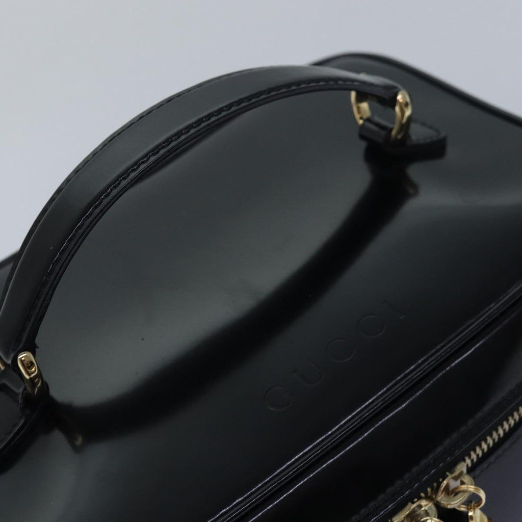 GUCCI Vanity Cosmetic Pouch Enamel Black 032 1956 0150 ep4640