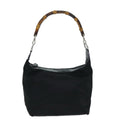GUCCI Bamboo Shoulder Bag Nylon Black 000 1956 0531 ep4641