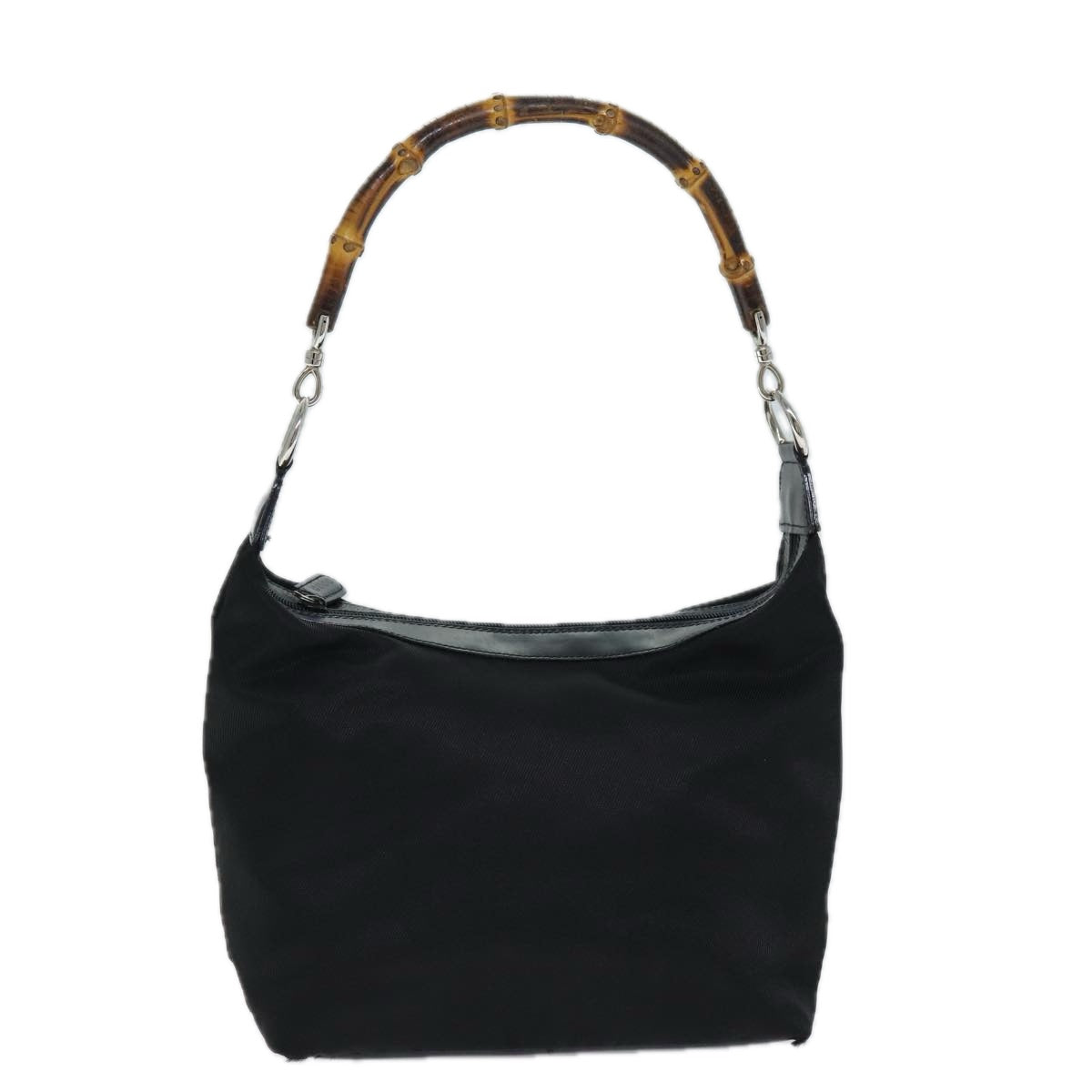 GUCCI Bamboo Shoulder Bag Nylon Black 000 1956 0531 ep4641