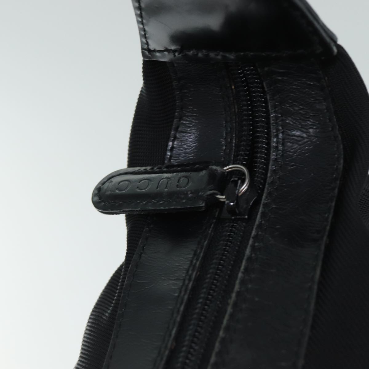 GUCCI Bamboo Shoulder Bag Nylon Black 000 1956 0531 ep4641