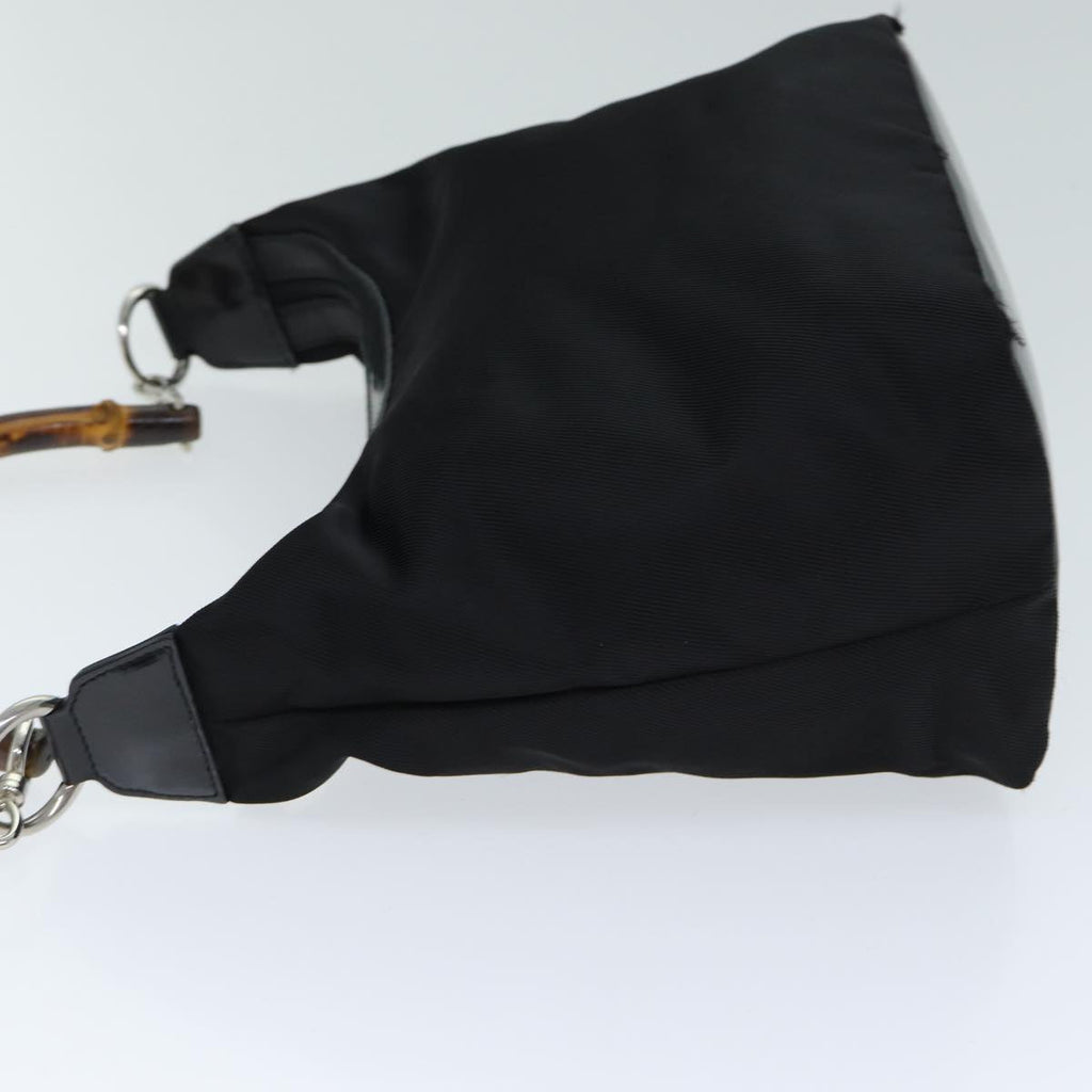 GUCCI Bamboo Shoulder Bag Nylon Black 000 1956 0531 ep4641