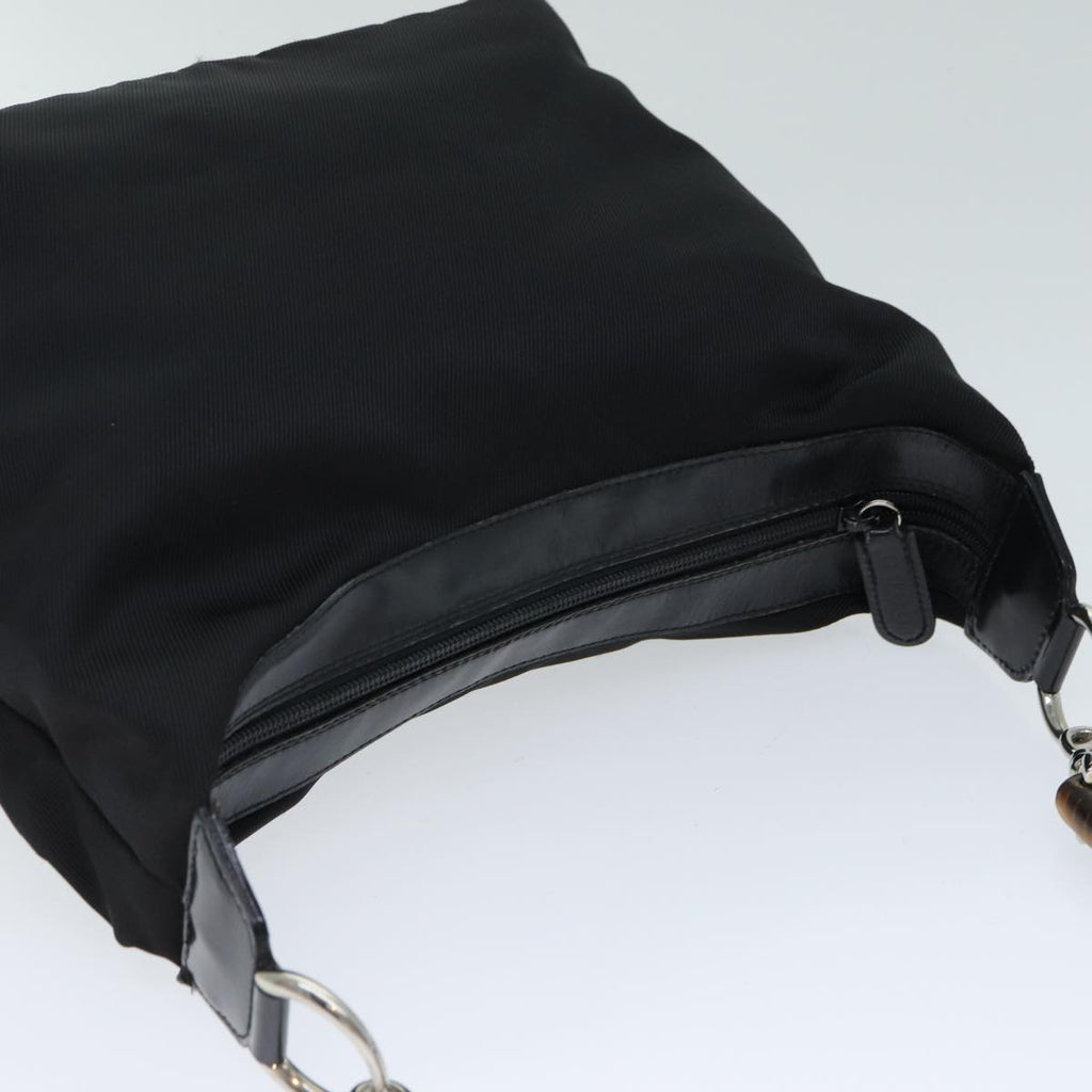 GUCCI Bamboo Shoulder Bag Nylon Black 000 1956 0531 ep4641