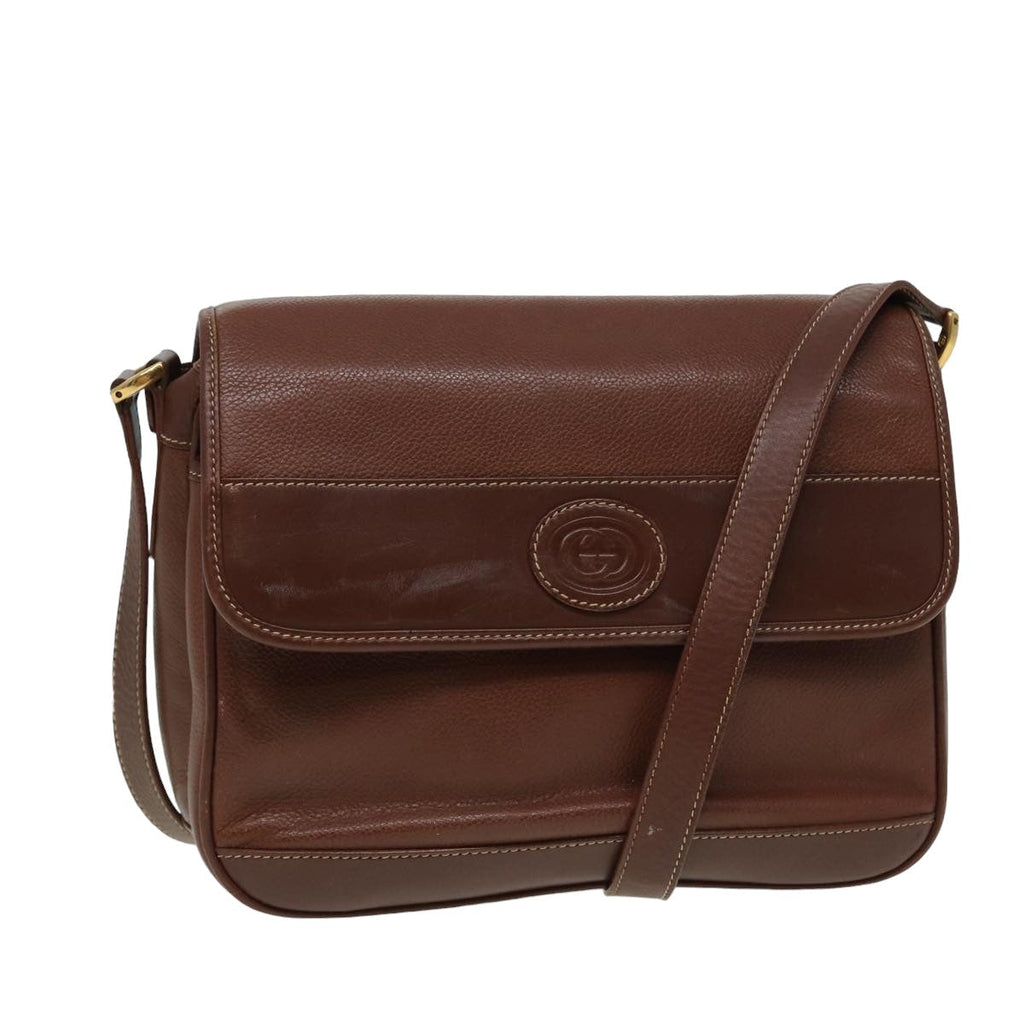 GUCCI Shoulder Bag Leather Brown 001 14 0925 ep4642