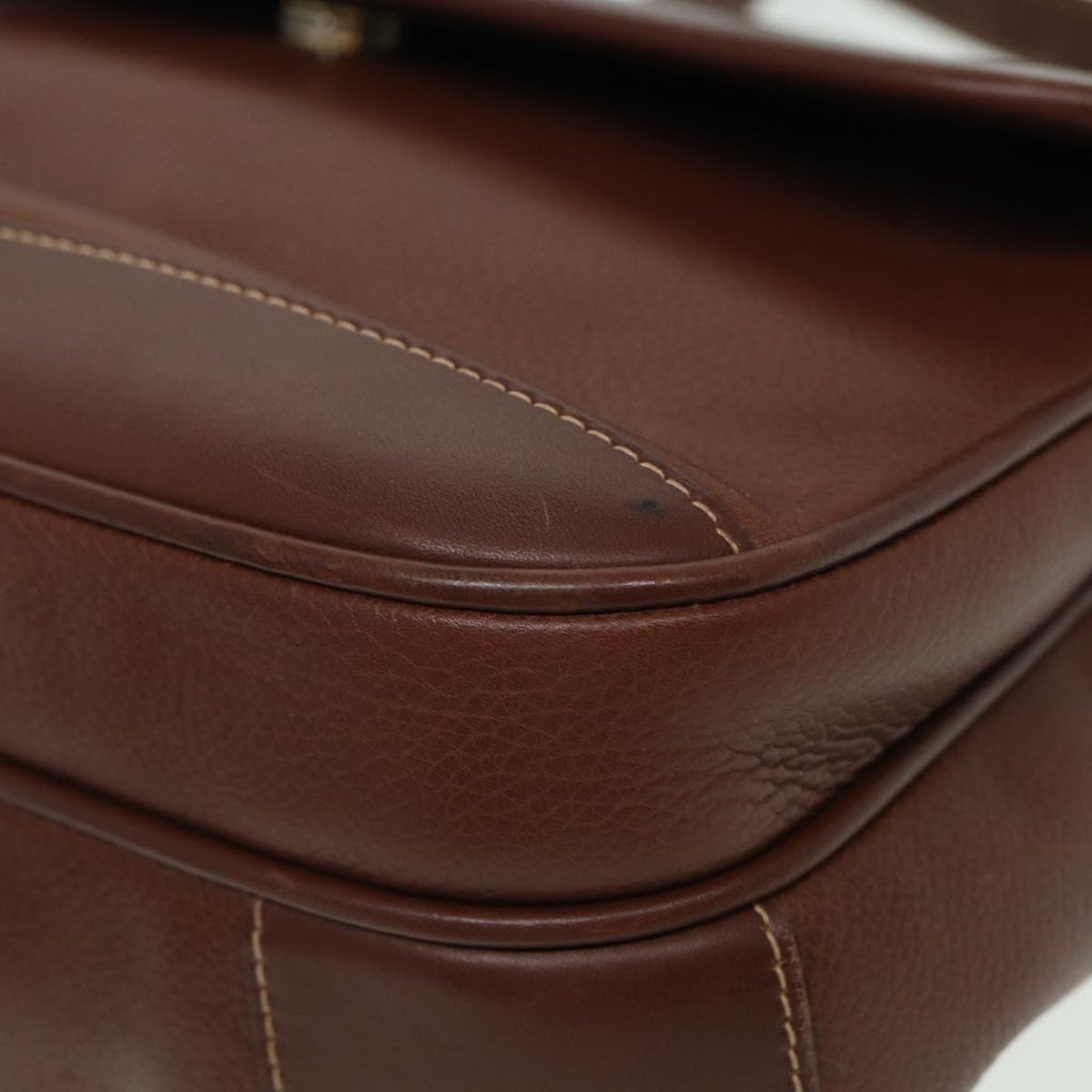 GUCCI Shoulder Bag Leather Brown 001 14 0925 ep4642