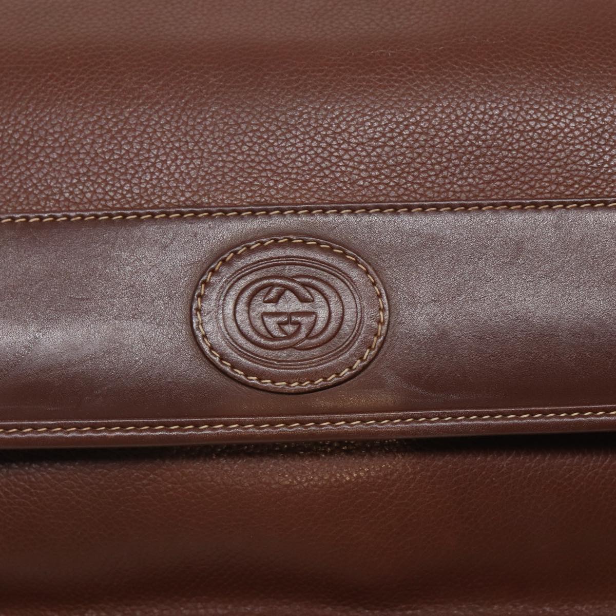 GUCCI Shoulder Bag Leather Brown 001 14 0925 ep4642