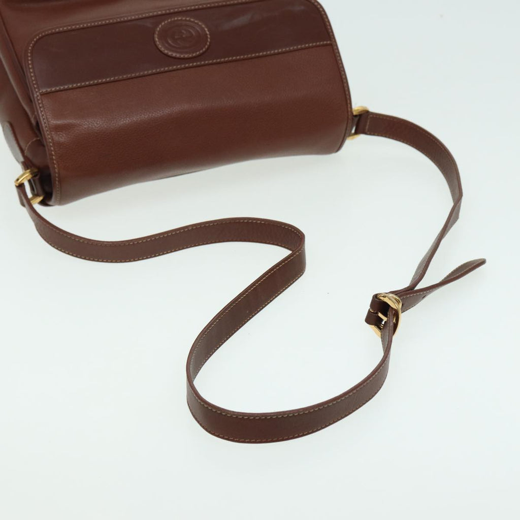 GUCCI Shoulder Bag Leather Brown 001 14 0925 ep4642