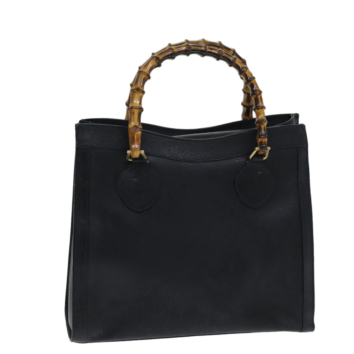 GUCCI Bamboo Hand Bag Leather Black 002 1186 0260 ep4643