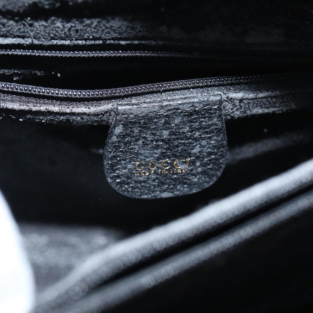 GUCCI Bamboo Hand Bag Leather Black 002 1186 0260 ep4643