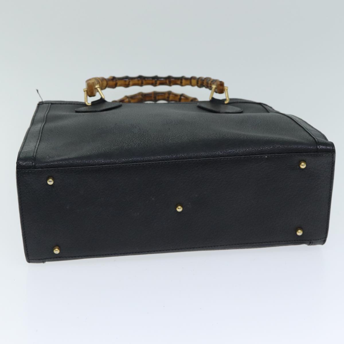 GUCCI Bamboo Hand Bag Leather Black 002 1186 0260 ep4643