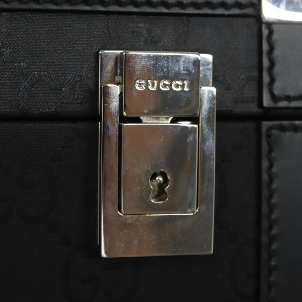 GUCCI GG Canvas Vanity Case Hand Bag Black ep4649