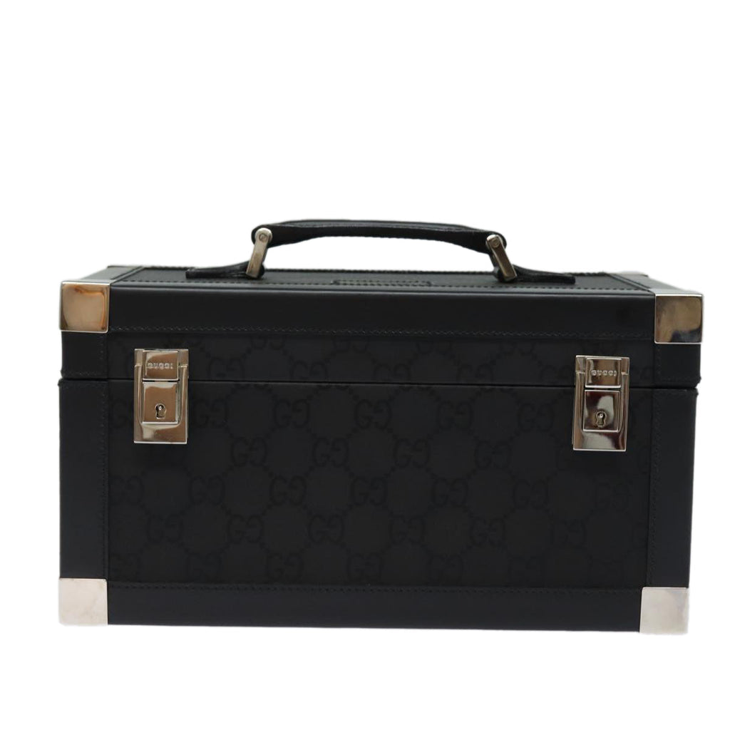 GUCCI GG Canvas Vanity Case Hand Bag Black ep4649