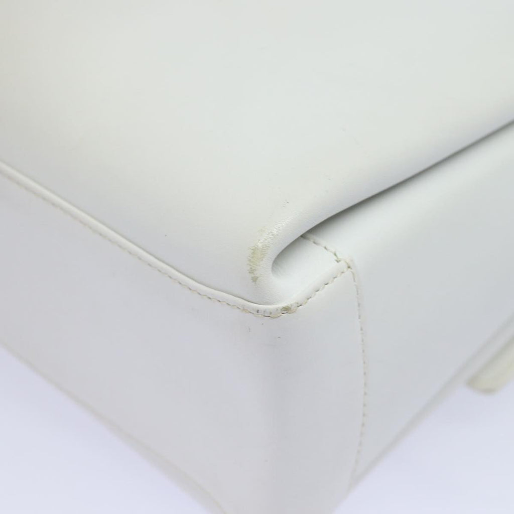 GUCCI Bamboo Hand Bag Leather White 000 23 0116 ep4660