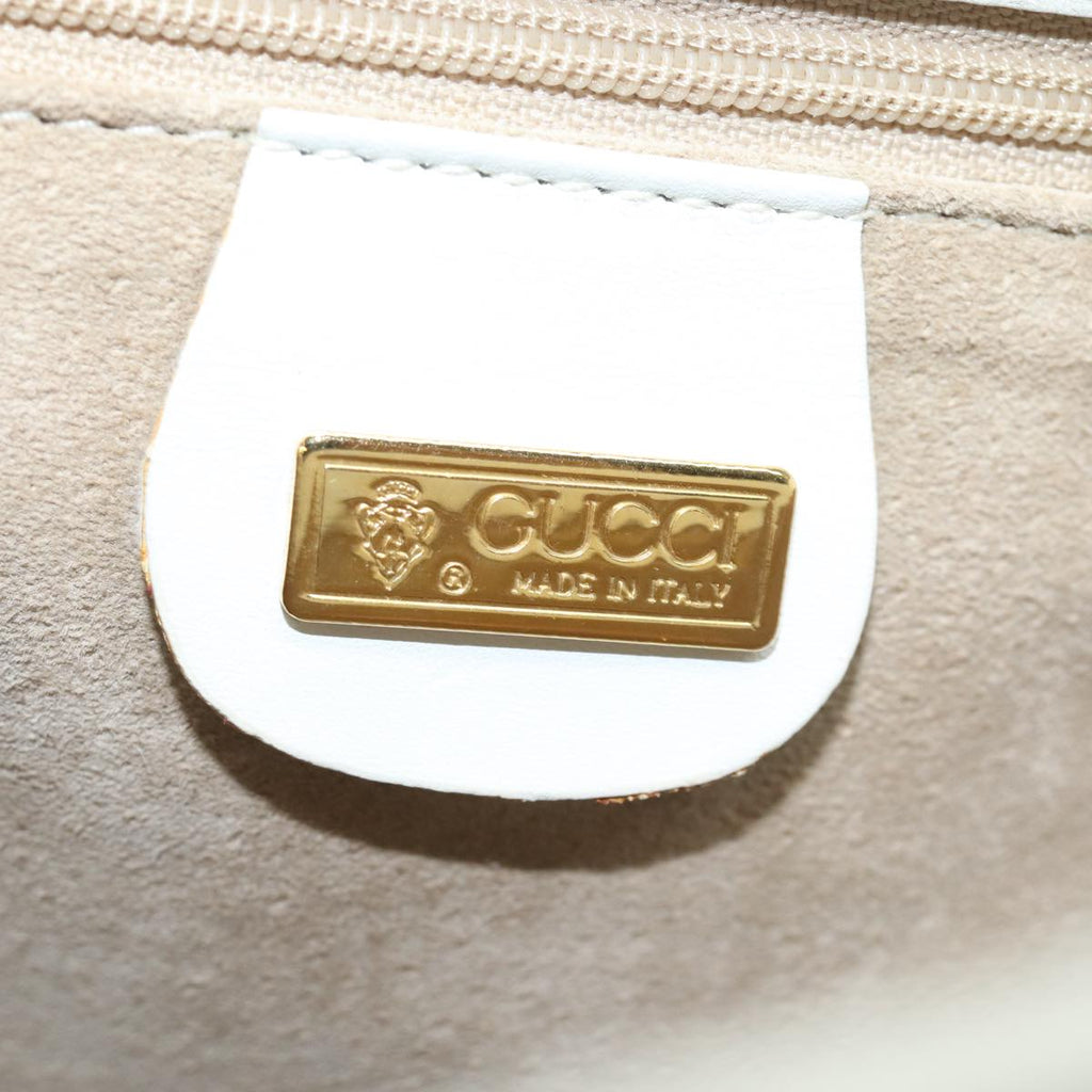GUCCI Bamboo Hand Bag Leather White 000 23 0116 ep4660