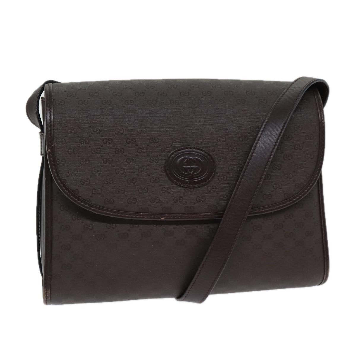 GUCCI Micro GG Supreme Shoulder Bag PVC Brown 001 14 0712 ep4661