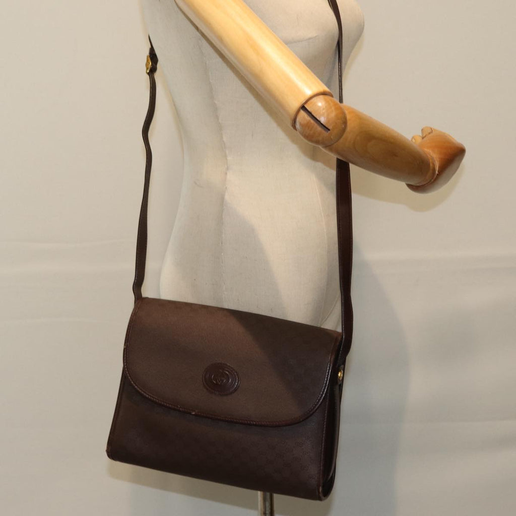 GUCCI Micro GG Supreme Shoulder Bag PVC Brown 001 14 0712 ep4661