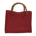 GUCCI Bamboo Hand Bag Leather Red 002 1186 0260 ep4665