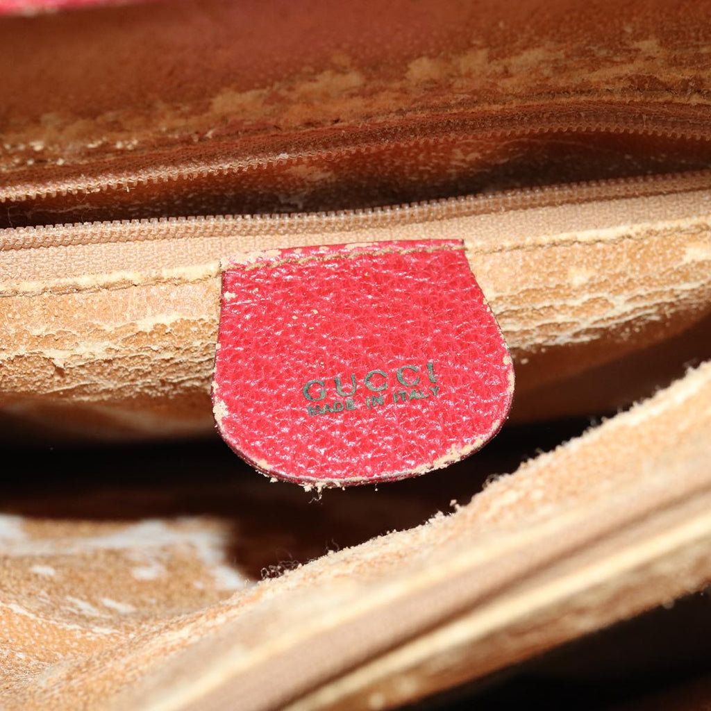 GUCCI Bamboo Hand Bag Leather Red 002 1186 0260 ep4665