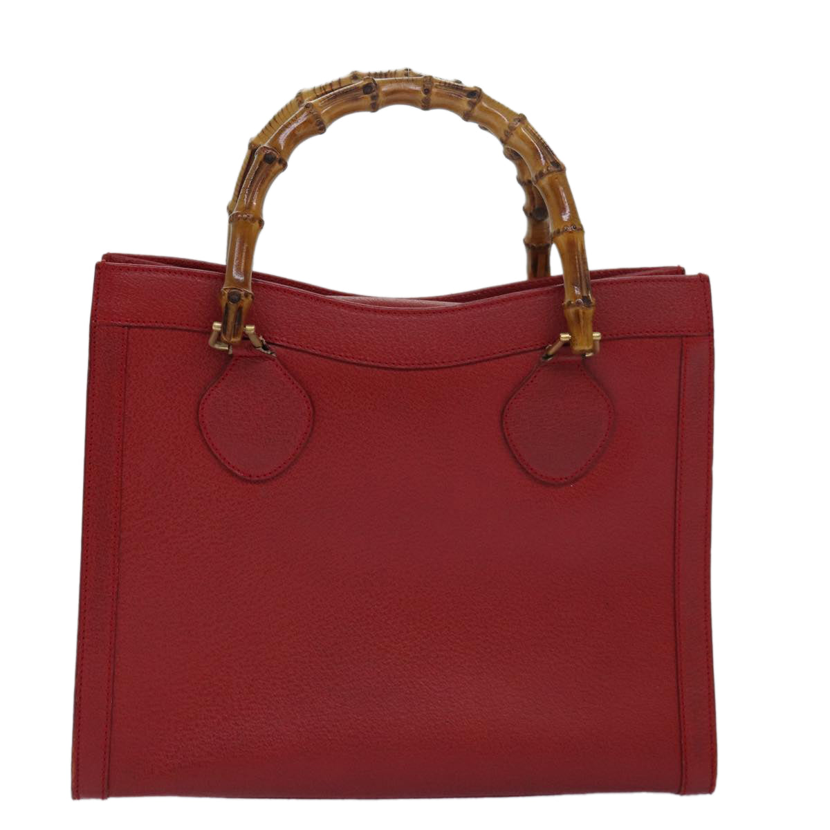 GUCCI Bamboo Hand Bag Leather Red 002 1186 0260 ep4665
