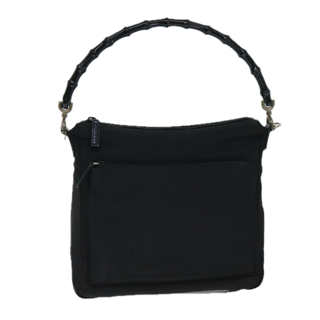 GUCCI Bamboo Hand Bag Nylon Black 000 0509 ep4666