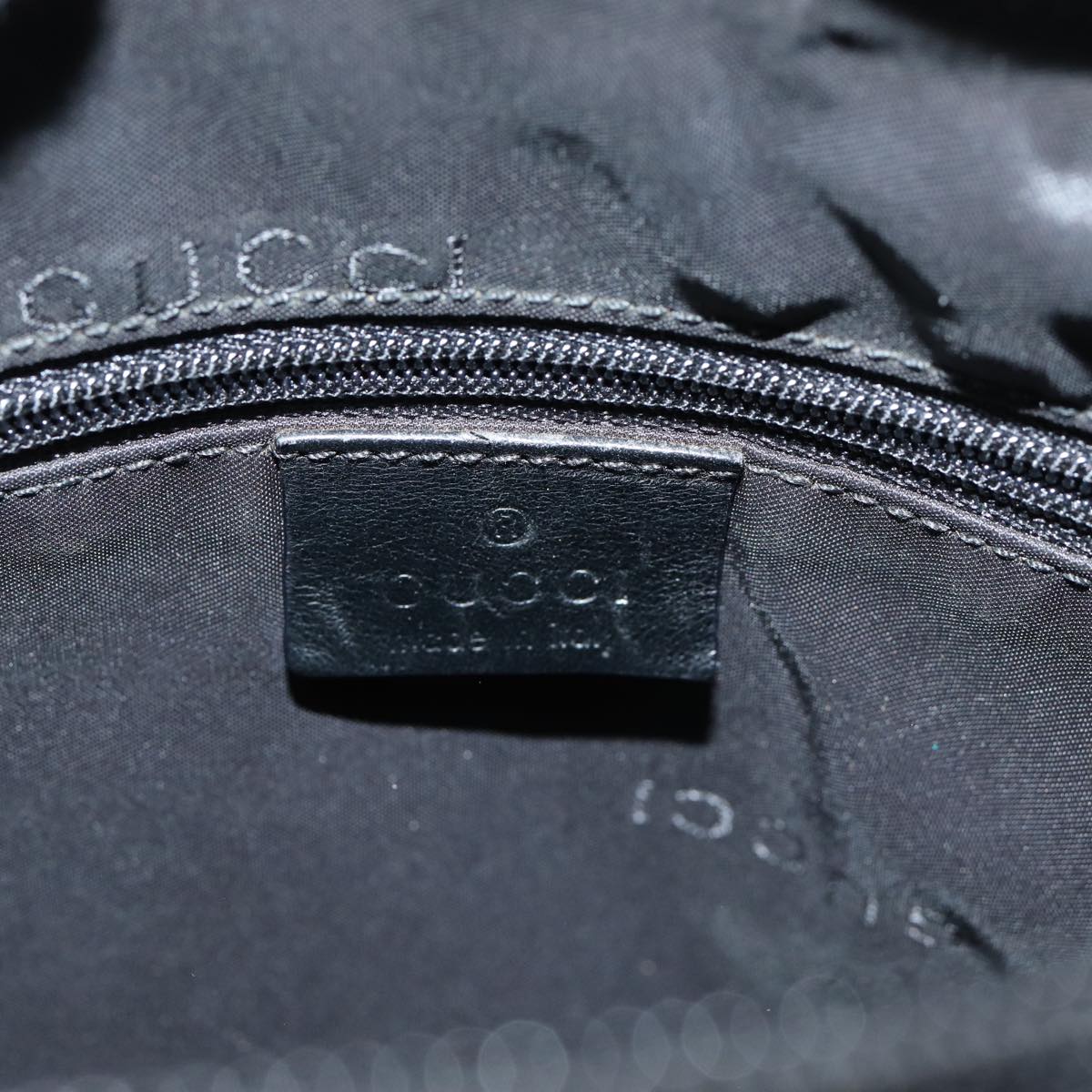GUCCI Bamboo Hand Bag Nylon Black 000 0509 ep4666