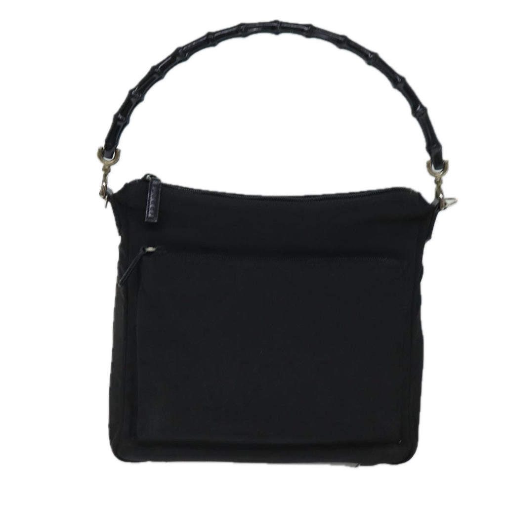 GUCCI Bamboo Hand Bag Nylon Black 000 0509 ep4666