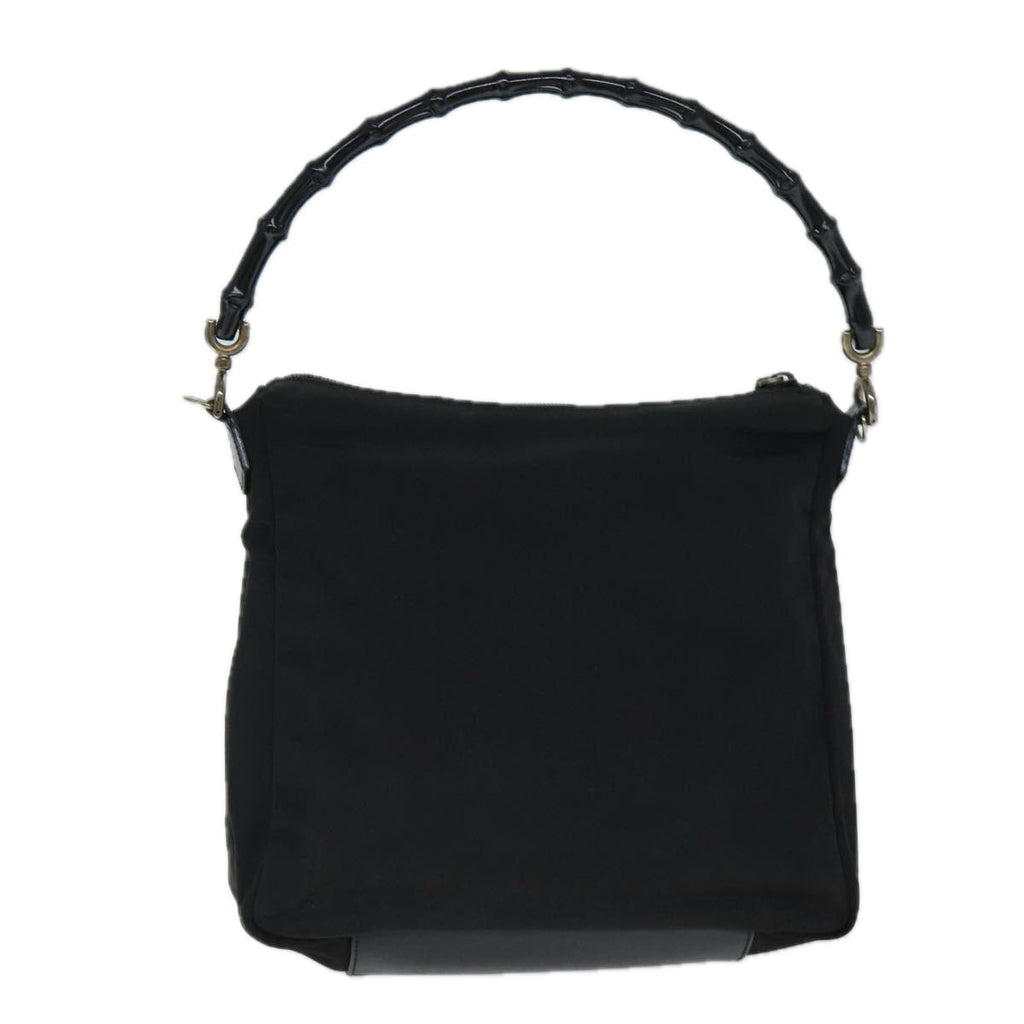 GUCCI Bamboo Hand Bag Nylon Black 000 0509 ep4666