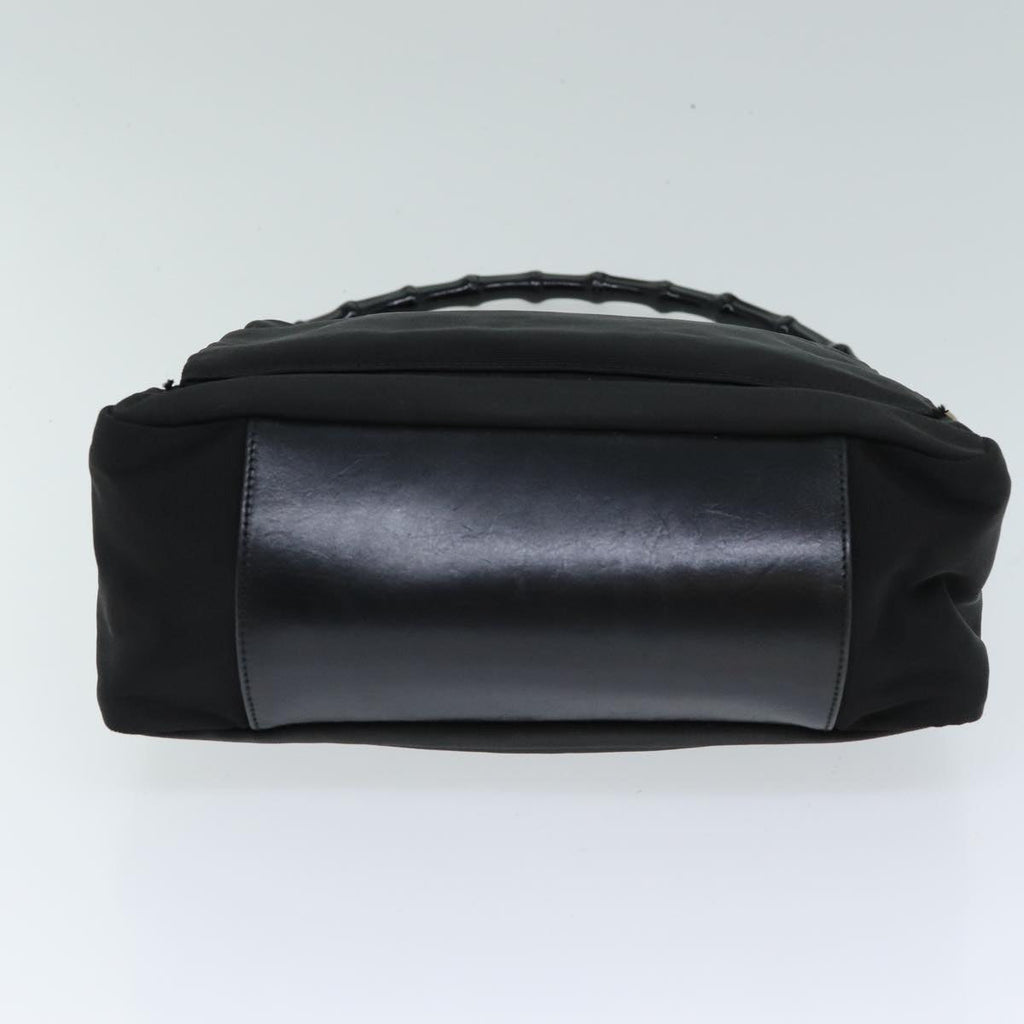 GUCCI Bamboo Hand Bag Nylon Black 000 0509 ep4666