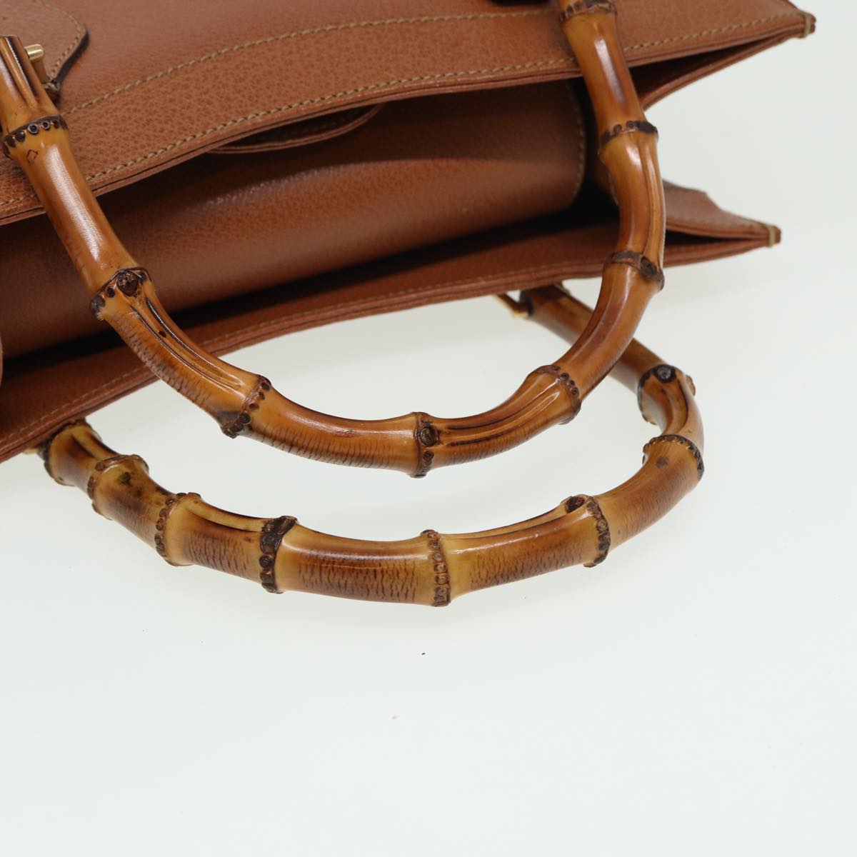 GUCCI Bamboo Hand Bag Leather Brown 002 1186 0260 ep4671