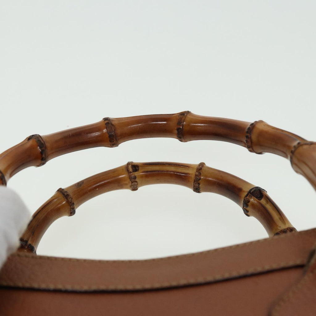 GUCCI Bamboo Hand Bag Leather Brown 002 1186 0260 ep4671