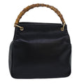 GUCCI Bamboo Hand Bag Leather Black 000 3444 0580 ep4677