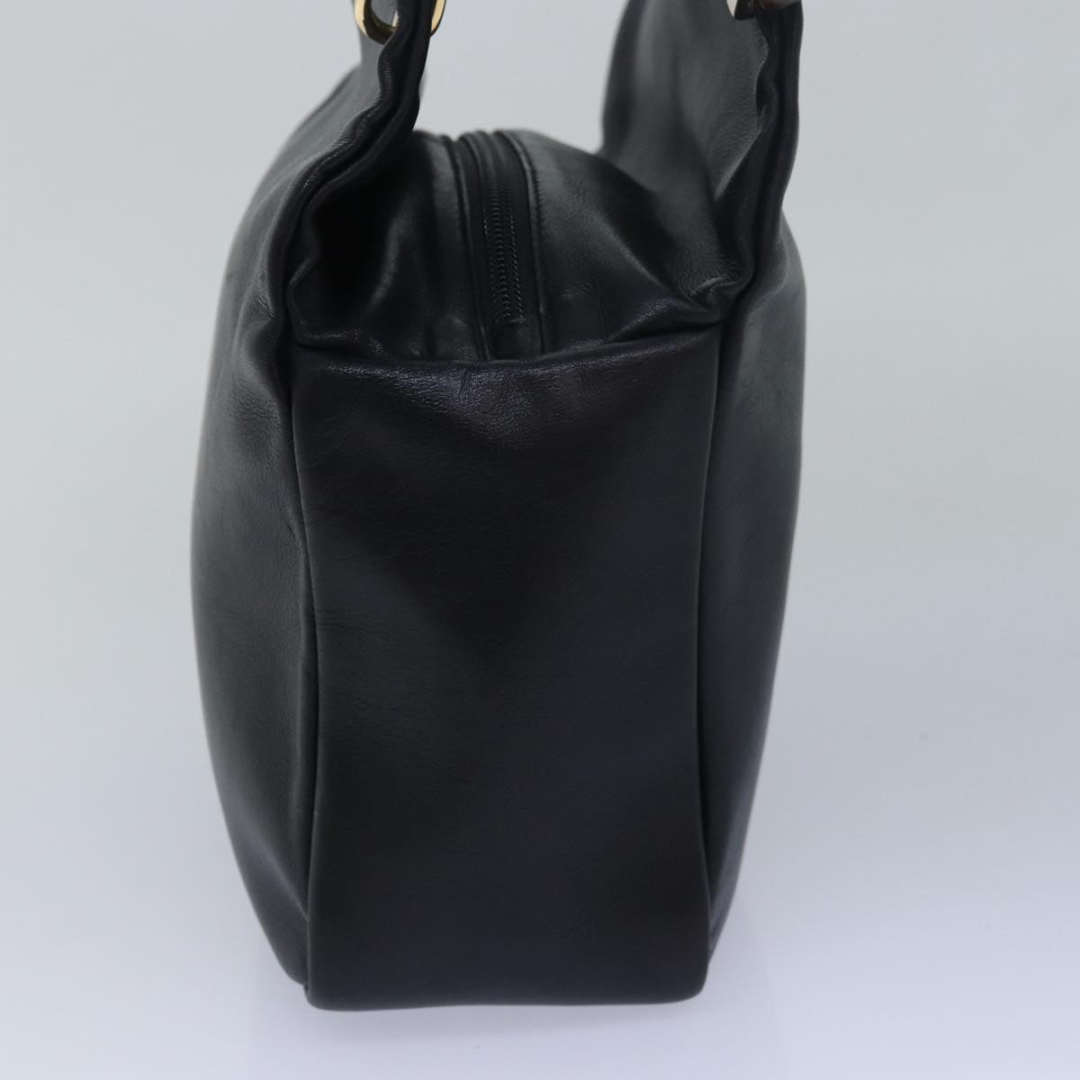 GUCCI Bamboo Hand Bag Leather Black 000 3444 0580 ep4677