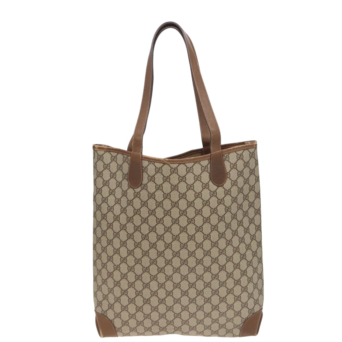 GUCCI GG Supreme Web Sherry Line Tote Bag PVC Beige Red Green ep4684