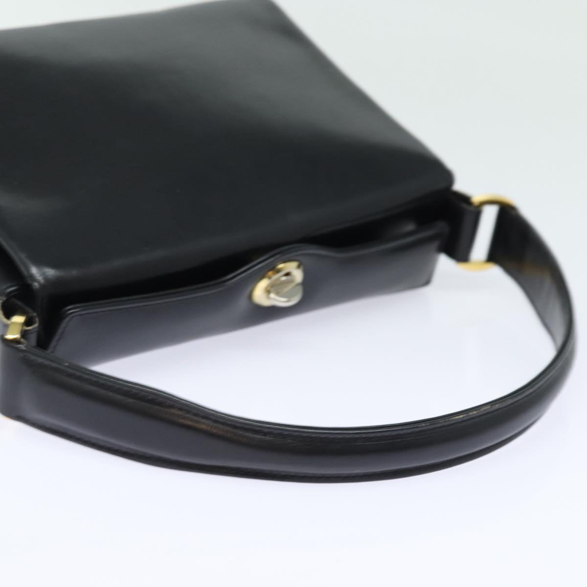 GUCCI Hand Bag Leather Black ep4686