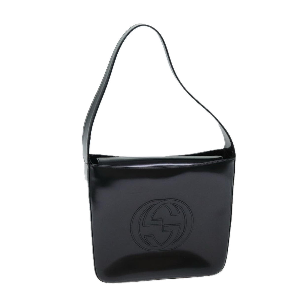 GUCCI Shoulder Bag Enamel Black 000 1013 0506 ep4698