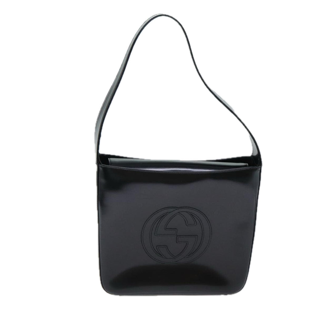 GUCCI Shoulder Bag Enamel Black 000 1013 0506 ep4698