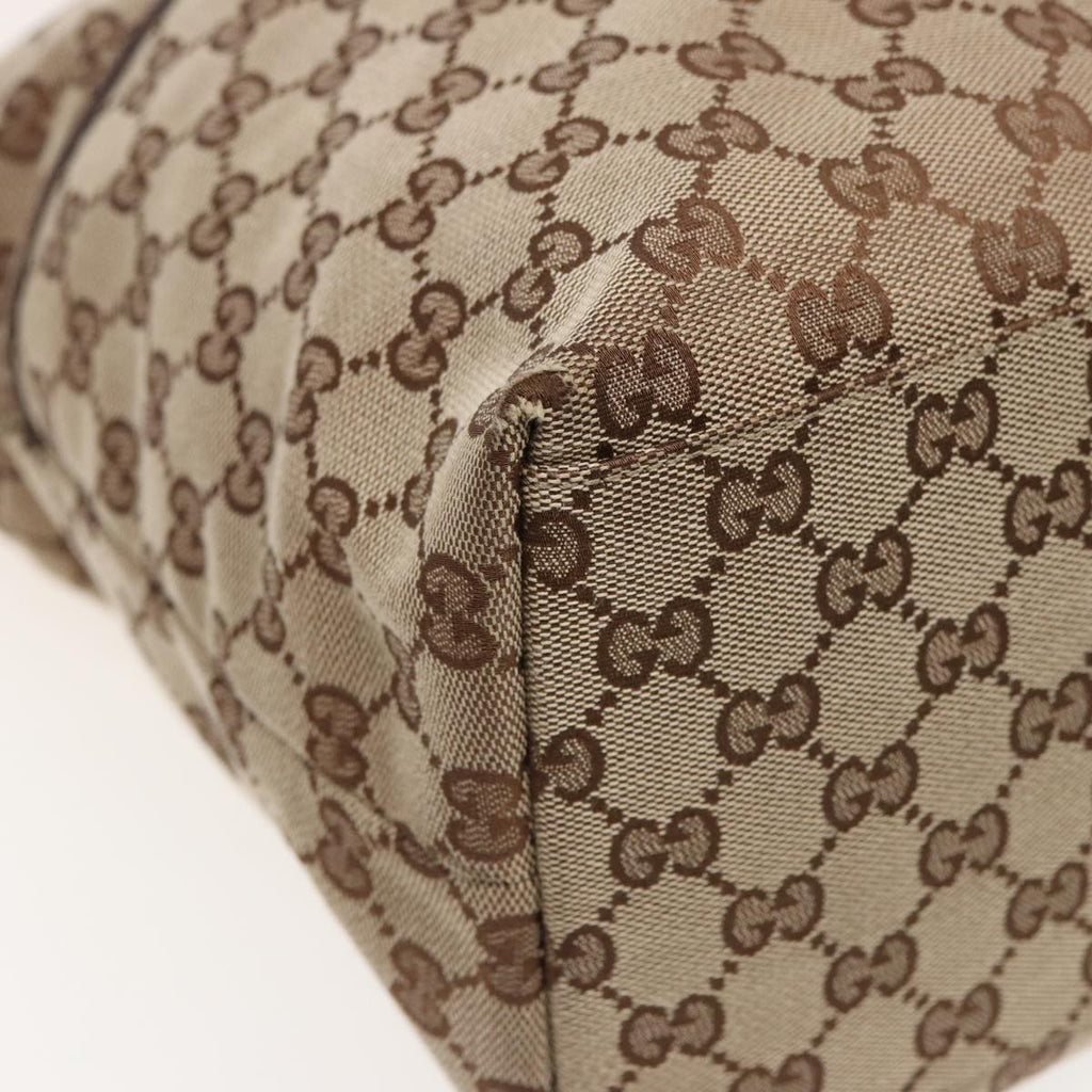 GUCCI GG Canvas Web Sherry Line Tote Bag Beige Green Red 155524 ep4699