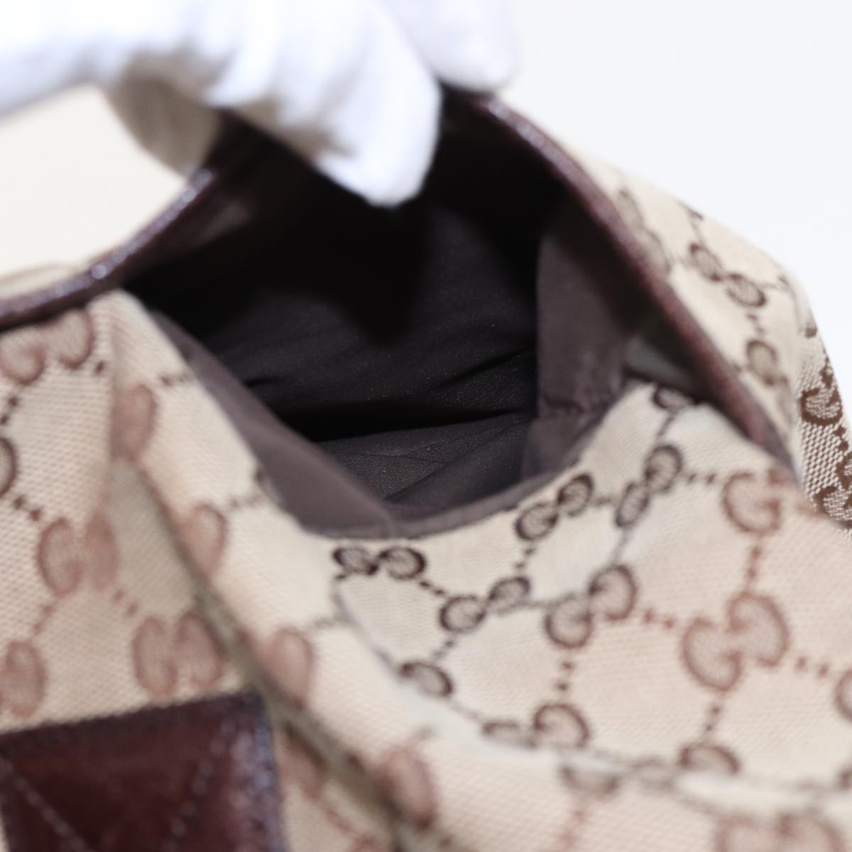 GUCCI GG Canvas Web Sherry Line Tote Bag Beige Green Red 155524 ep4699