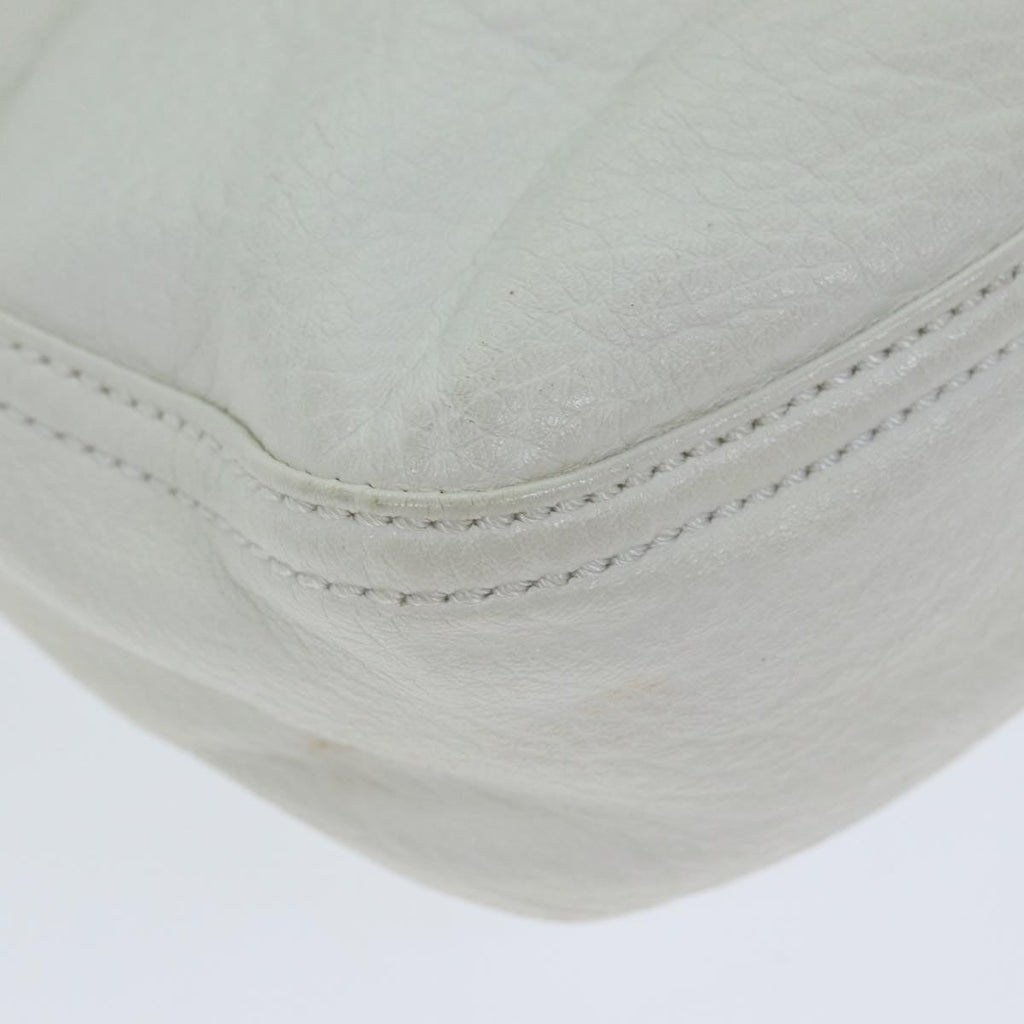 FENDI Mamma Baguette Shoulder Bag Leather White ep4700